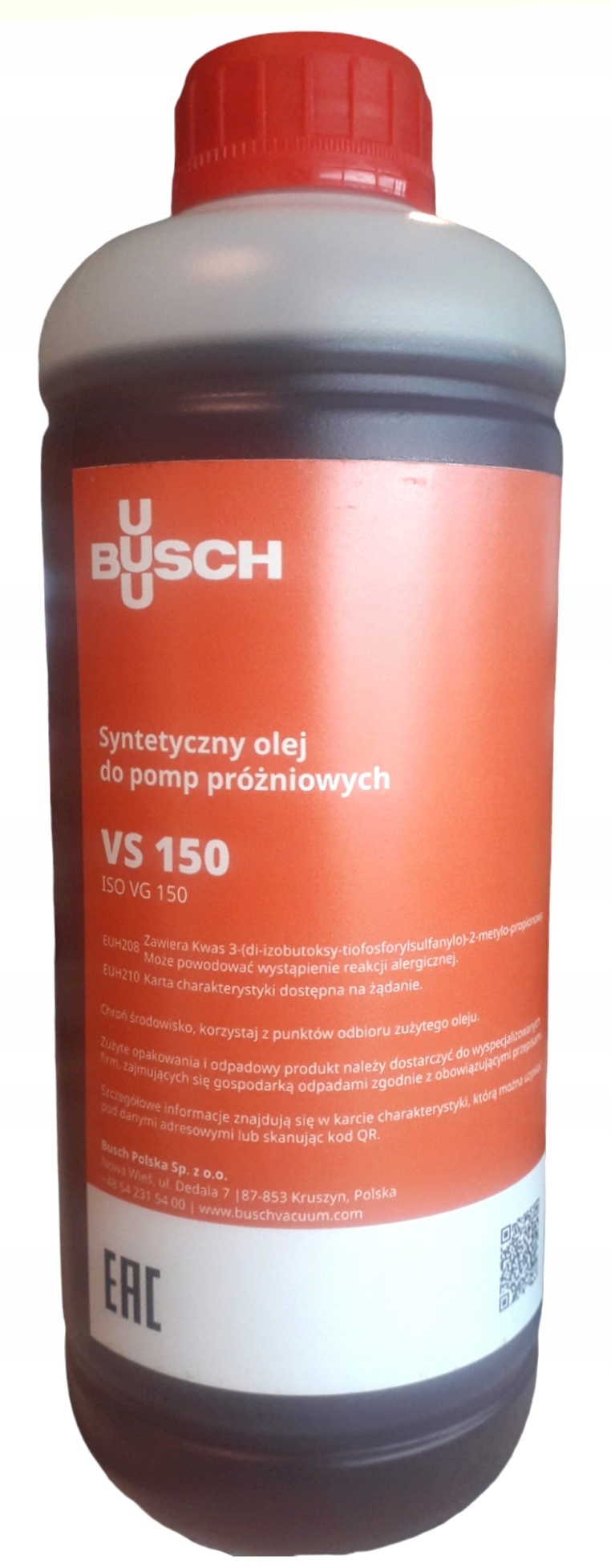 Olej do vákuovej pumpy BUSCH VS 150 - 1 liter